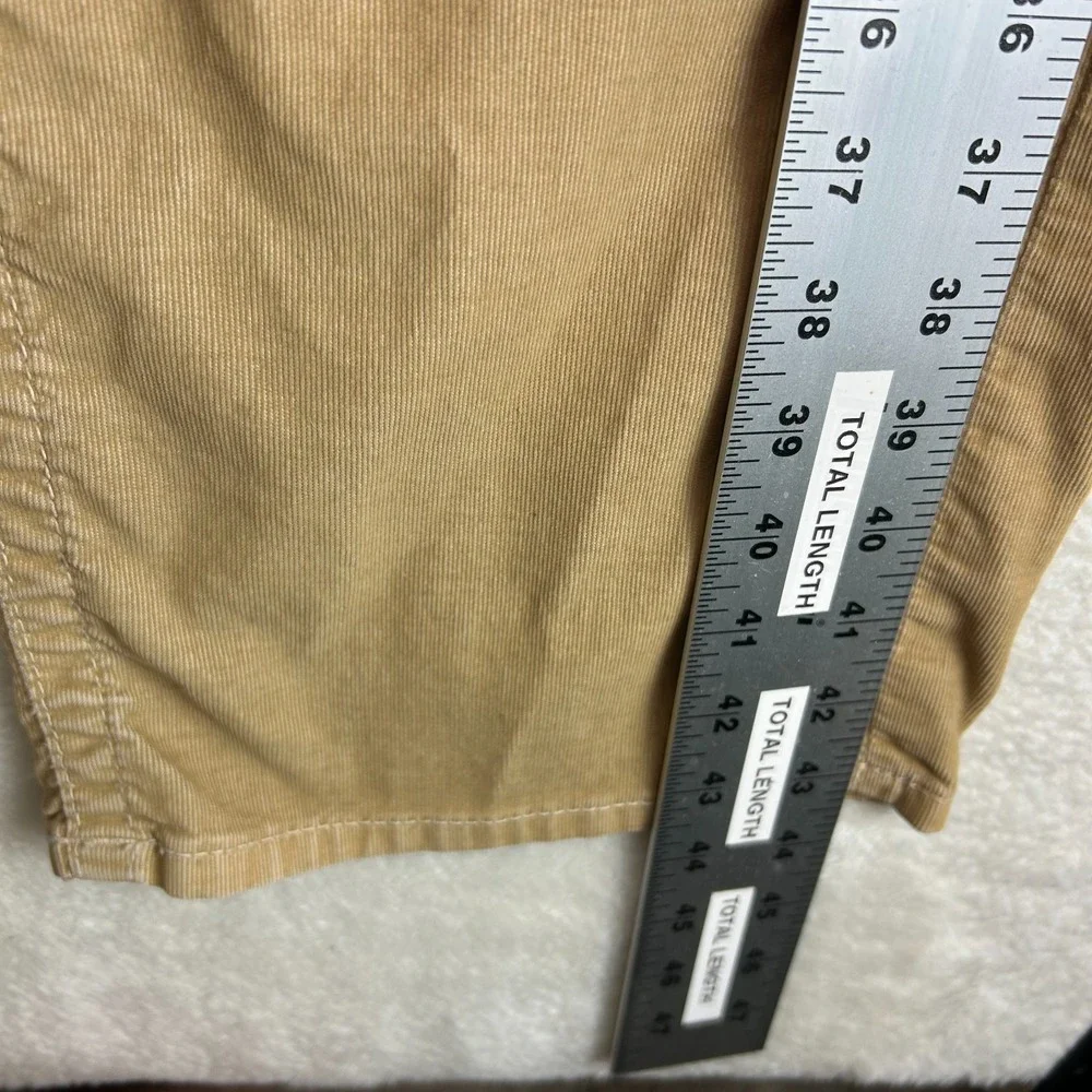 True Religion Ricky Corduroy Khaki Pants Mens 36 Tan Straight Leg Distressed
